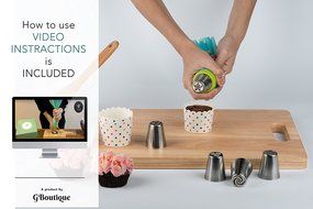 Russian piping tips set for icing nozzles pastry decoration-PREMIUM stainless steel 35 frosting flowers tip kit... N10