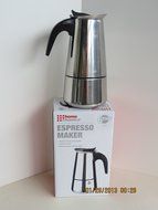 Home Basics EM00250 Stainless Steel Espresso Maker, 6 Cup