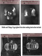 Halloween Chocolate Candy Mold 3D Pumpkin chocolate candy mold,Large Skull Chocolate Mold Mold With Candy Making... N3