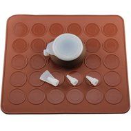 Mujiang Silicone Macaron Kit Decorating Piping Pot Pastry Baking Mat Capacity 30 N5