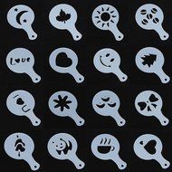 Corner Biz Home - Barista Creative Coffee Art Stencils Template Set 16pcs N7