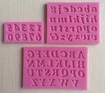 Anyana 3 Pcs/set English Letters Alphabet Silicon Fondant Mould Cake Decorating Tools N4