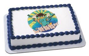 Phineas &amp; Ferb Doo-Bee-Doo-Bah Edible Image Cake Topper