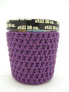 Handmade Crochet Ice Cream Pint Cozy in Purple N3