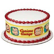 Whimsical Practicality Curious George Funny Faces Edible Icing Image Cake Border Strips