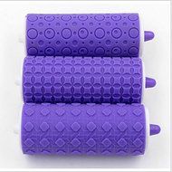 Y&amp;XL&amp;H 3pcs Cake Decorating Embosser Roller Set Fondant Sugarcraft Cake Rolling Pin Pattern N2