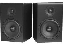 Earthquake Sound RBS-52 2-Way Bass Reflex Bookshelf Home Speakers, Set of 2, Matte Black N2