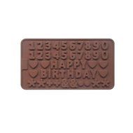 TANGCHU Letter And Number Shape Chocolate Candy Mold 8.26*4.44inch Brown