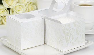 Hortense B. Hewitt Wedding Accessories Cupcake Boxes, Filigree, Pack of 24 N4
