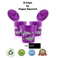 K-Cups by Vogue Squared Pack of 3 Reusable Refillable K-Cups for Keurig 2.0 K200, K300, K400, K500 Series and... N2