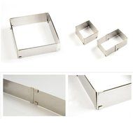 5.9-11&quot; / 15cm-28cm Stainless Steel Adjustable Rectangle Scalable Mousse Cake Ring Baking Mold N5