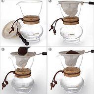 480 Cc Glass a Portable Steel Coffee Pot Combination Suit / Flannel Bags Manually Drip Coffee Drip Pot Ice Tool N5