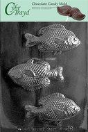 Cybrtrayd N051 Large Fish Mold Chocolate Candy Mold with Exclusive Cybrtrayd Copyrighted Chocolate Molding Instructions