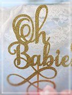 Oh Babies Twin Baby Shower Cake Topper N5