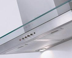 Range Hood Stainless Steel Glass 24" KA-107 NT AIR. Made in Italy. N2