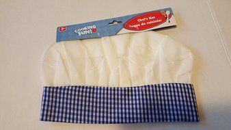 Child Blue &amp; White Cooking Chef's Apron with Chef's Hat N3