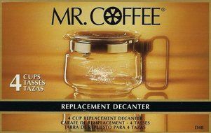 MR. COFFEE 4 CUP REPLACEMENT DECANTER BROWN HANDLE AND LID