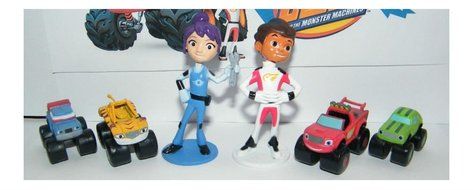 Blaze and the Monster Machines Cake Toppers Set of 13 Mini Figures with 9 Trucks N5