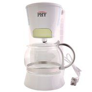 PHY Coffeemaker with Glass Carafe, Permanent Filter and Semi Transparent Water Tank (Orange) - 4-Cup/0.6L N13