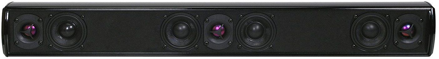 Pinnacle Speakers QP 7 7-Driver Slim Line Speaker Bar Ideal for Flat Panel TVs 32-Inch and Up (Piano Lacquer Black...