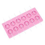 Crystallove 12-Capacity Silicone Mold, Lollipop Mold, Candy Mold, Soap Mold, Chocolate Mold with Sticks for Baking...