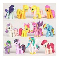 12Pcs/Set 5CM Lot of My Little Pony funny Cake Toppers Doll Action Figures Toy C N3