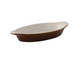 Tuxton B1N-080 Vitrified China Welsh Rarebit, 8 oz, 8-1/8", Caramel/Eggshell (Pack of 12)