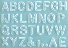 Alphabet letters reusable plastic mold 504 N3