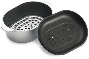 Chef's Design 7-1/2-Quart Covered Oval Roaster with Nonstick Interior N2