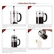 Decen French Press Coffee & Tea Maker - 1 Liter, 8 Cups, 34 Oz N7