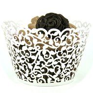 Joinwin&reg; Pack of 60 Laser Cut Vine Filigree Pearlescent Cupcake Muffin Wrappers Wedding Birthday Party Baby Shower...