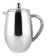 Bruntmor, DUBLIN 34oz Double Wall 18/8 Steel French Coffee Press with Double Filters, NEW Improved Non Drip Spout