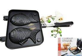 Personal Size Traditional Aluminum Japanese Taiyaki Fish Shaped Hot Dessert Waffle Cake Maker Pan N2