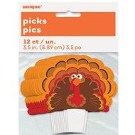 Turkey Thanksgiving picks, 12ct