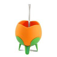 Mateo Flor - Silicone Yerba Mate Gourd with Bombilla (Purple) N5