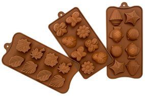 Candy Molds BPA-Free Silicone Mold For Chocolate, Soap, Jello and Ice Cube Trays-3 Pack Of Butterfly, Flower and... N7