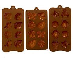 Candy Molds BPA-Free Silicone Mold For Chocolate, Soap, Jello and Ice Cube Trays-3 Pack Of Butterfly, Flower and... N9