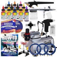 PointZero Pro Airbrush Cake Decorating Set - 12 Chefmaster Colors N7