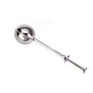 Tea Ball Strainer 7.2" Ball Push Loose Tea Leaf Herbal Locking Infuser Teaspoon Strainer Filter Spoon Rest N3