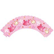 Cardboard Pink Clothesline Girl Baby Shower Cake Bunting Topper N33