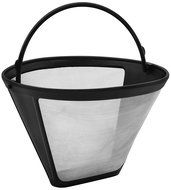 Fackelmann 42273 4.5 x 3.3" Nr.4 Plastic/Stainless Steel Reusable Coffee Filter, Black