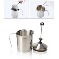 SODIAL(R) 800mL Stainless Steel Milk Creamer Foam Double Mesh N5