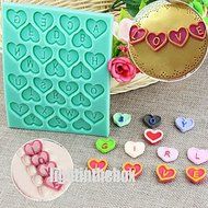 Sher 28 in 1 26 English Letter Valentine Heart Shape DIY Silicone Chocolate Pudding Sugar Cake Mold N6