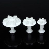 3 Snowflake Fondant Cake Bread Decorating Sugarcraft Mold Cookie Plunger Cutters Mould DIY Tools N3