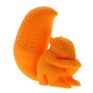 HuaYang kawaii Silicone Squirrel Shape Tea Leaf Herbal Strainer Filter Infuser Bags Tool - Orange