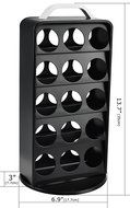Surpahs ZEKH-300 30 Pod Capacity Metal K-cup Coffee Pods Storage Carousel Tower, Black N3