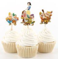 Snow White and the Seven Dwarfs Assorted Cupcake Picks Set of 12