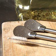 Steelution: Bombilla Filter Straw for Yerba Mate, Loose Tea, with Easy-clean Filter and Straw CleanerShips in... N6