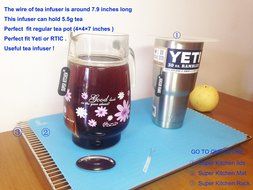 Super Kitchen Ultra Fine Premium Stainless Steel Tea Infuser With Brush Strainer Filters Tea Interval Diffuser... N6