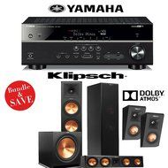 Klipsch RP-280FA 5.1 Reference Premiere Dolby Atmos Home Theater System with Yamaha RX-V581BL 7.2-Ch A/V Receiver